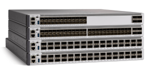 Cisco Catalyst switches stacked together