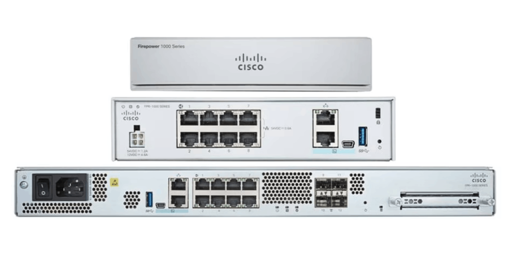 Cisco Firepower firewalls stacked together
