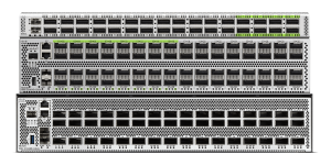 Cisco Nexus switches stacked together