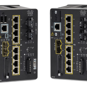 Cisco industrial IE3200-8P2S and IE3200-8T2S ruggedised network switches.